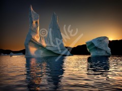 Twillingate, iceberg at dusk